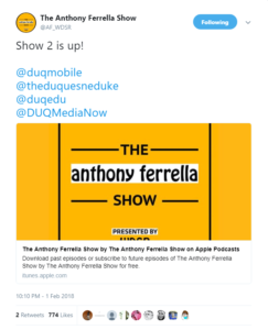 Anthony Ferella Tweet
